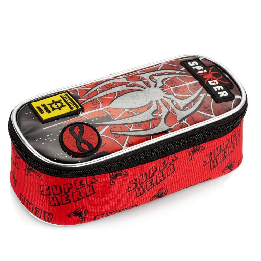 Estojo Infantil Spider Poliéster 22,5x11,5x7cm