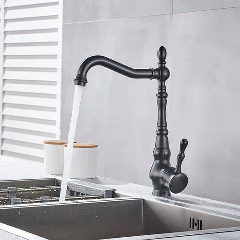 Torneira Vintage Petróleo Escovado Monocomando De Mesa