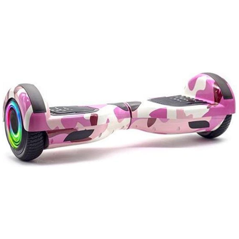 Hoverboard Overboard Skate Elétrico Led Rosa Camuflado Nº32