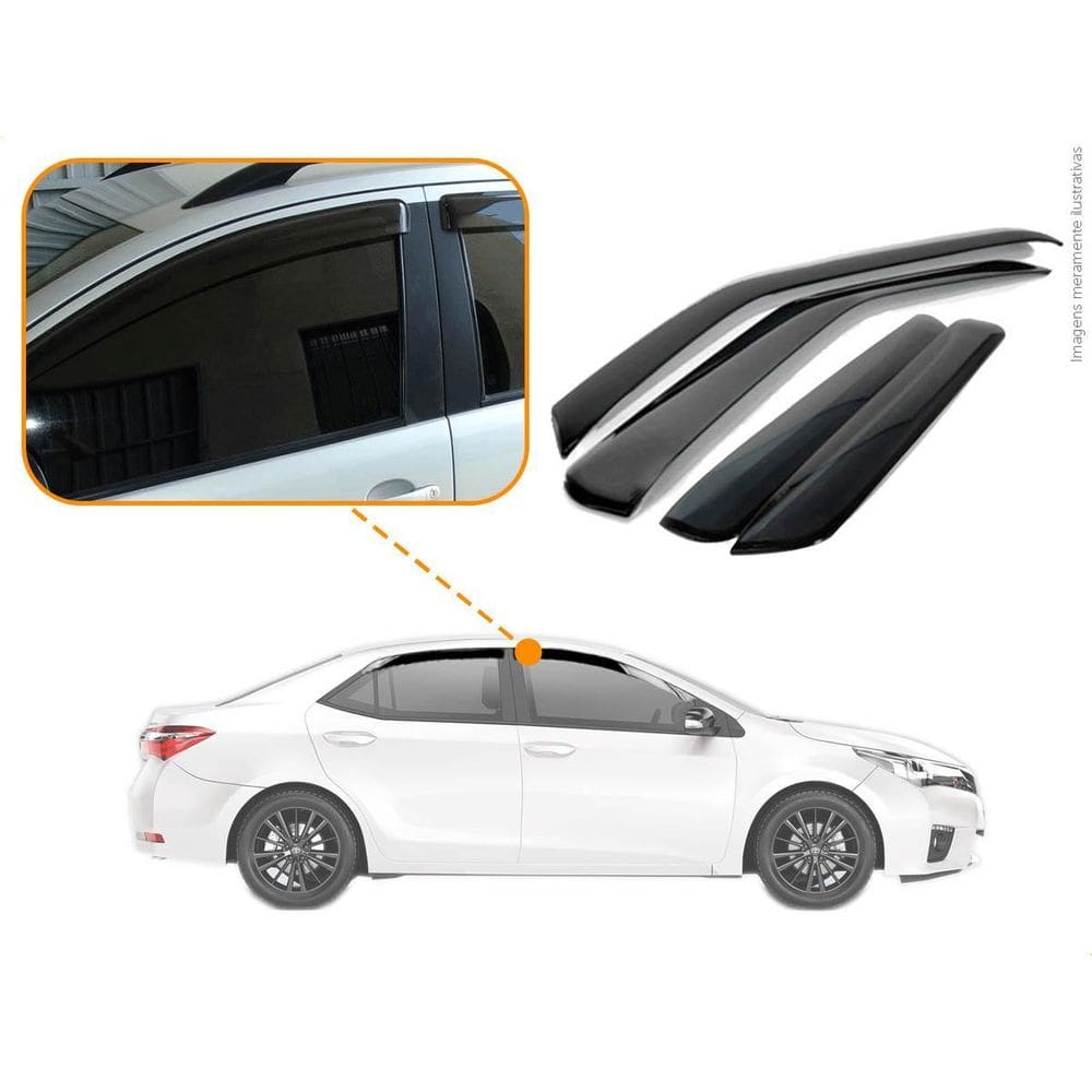 Calha Chuva Corolla Sedan 2019 4 Portas