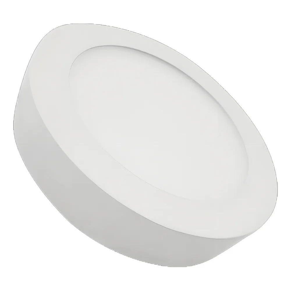 10X Luminária Plafon Led Sobrepor 24W 6500K Redonda Ourolux