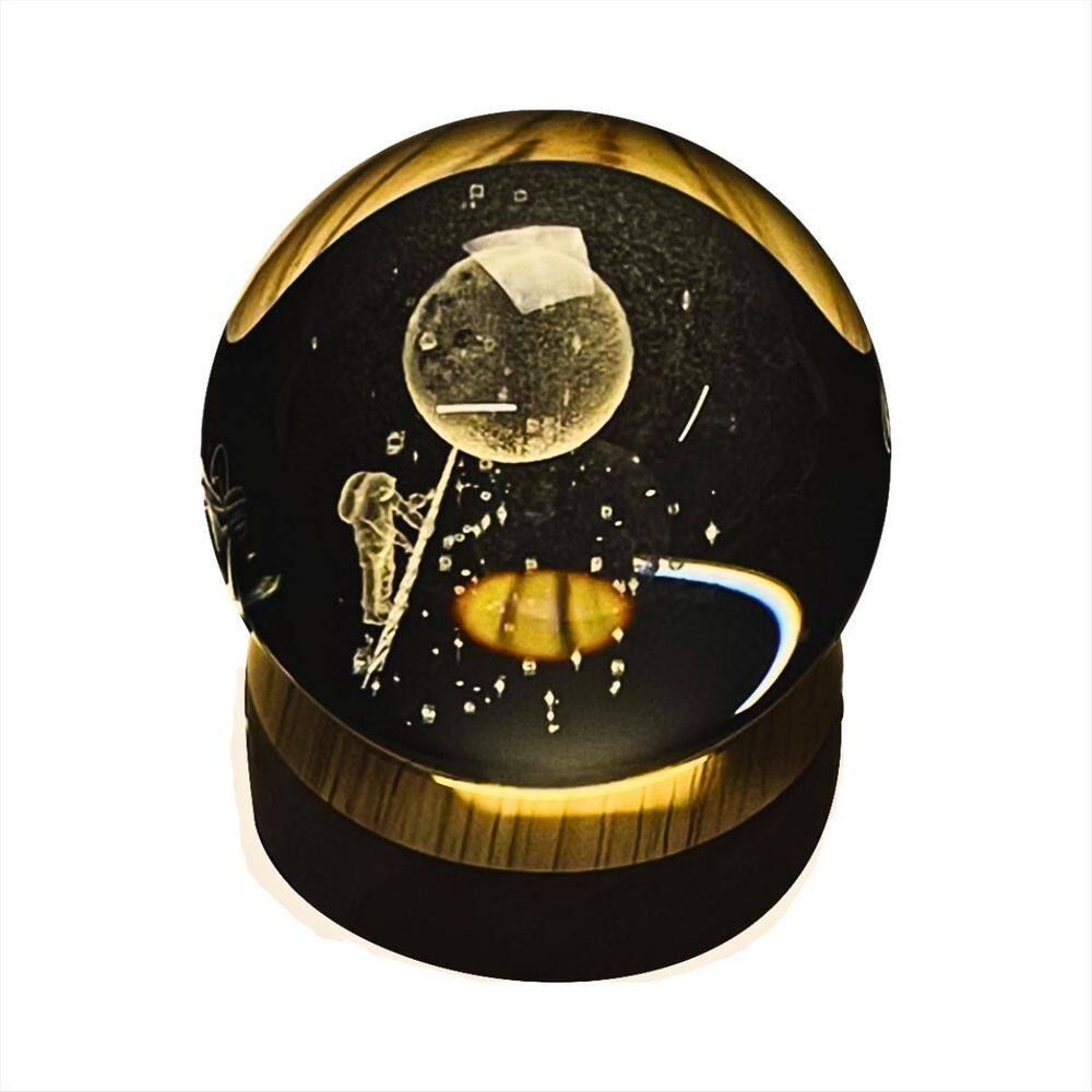 Abajour Led Luminaria De Mesa Galaxy Lights Bola De Cristal