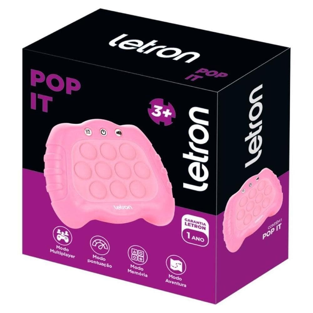 Jogo Pop It 4 Modos De Jogo Rosa Letron Leonora