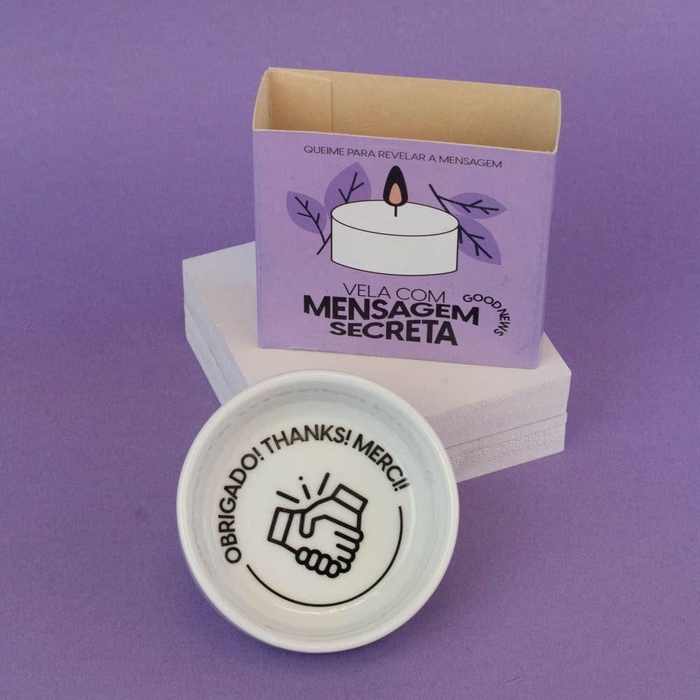 Vela Aromática De Baunilha Com Mensagem Secreta De Gratidão