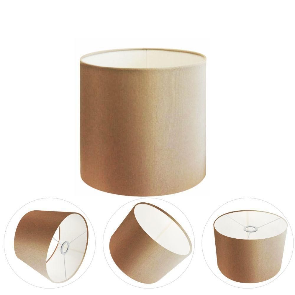 Cúpula Abajur E Luminária Cilíndrica Vivare Cp-7009 ø25x20cm - Bocal Nacional Palha