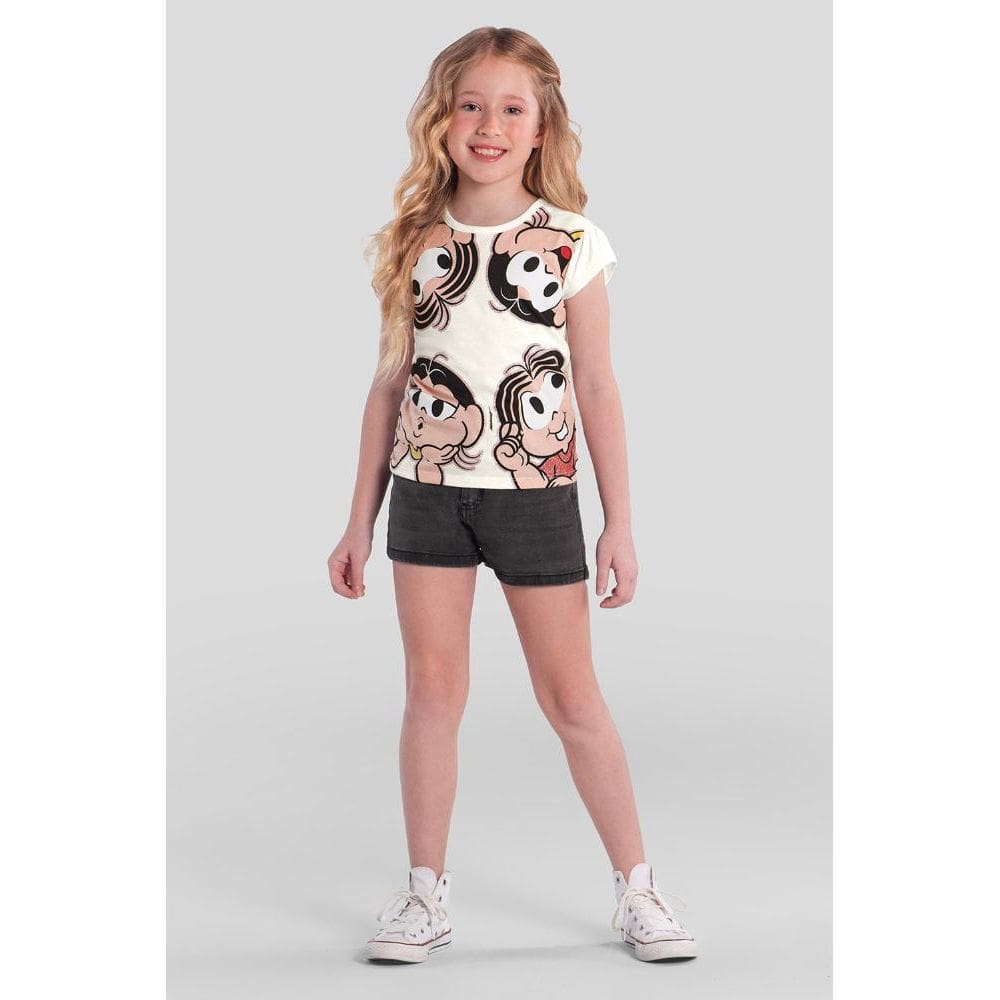 Blusa infantil menina brilhante da Turma da Mônica Brandili