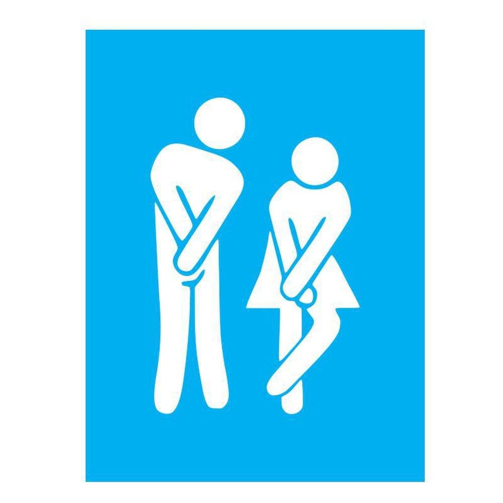 Stencil Tamako Placa Banheiro - 15X20Cm - Ref A2152