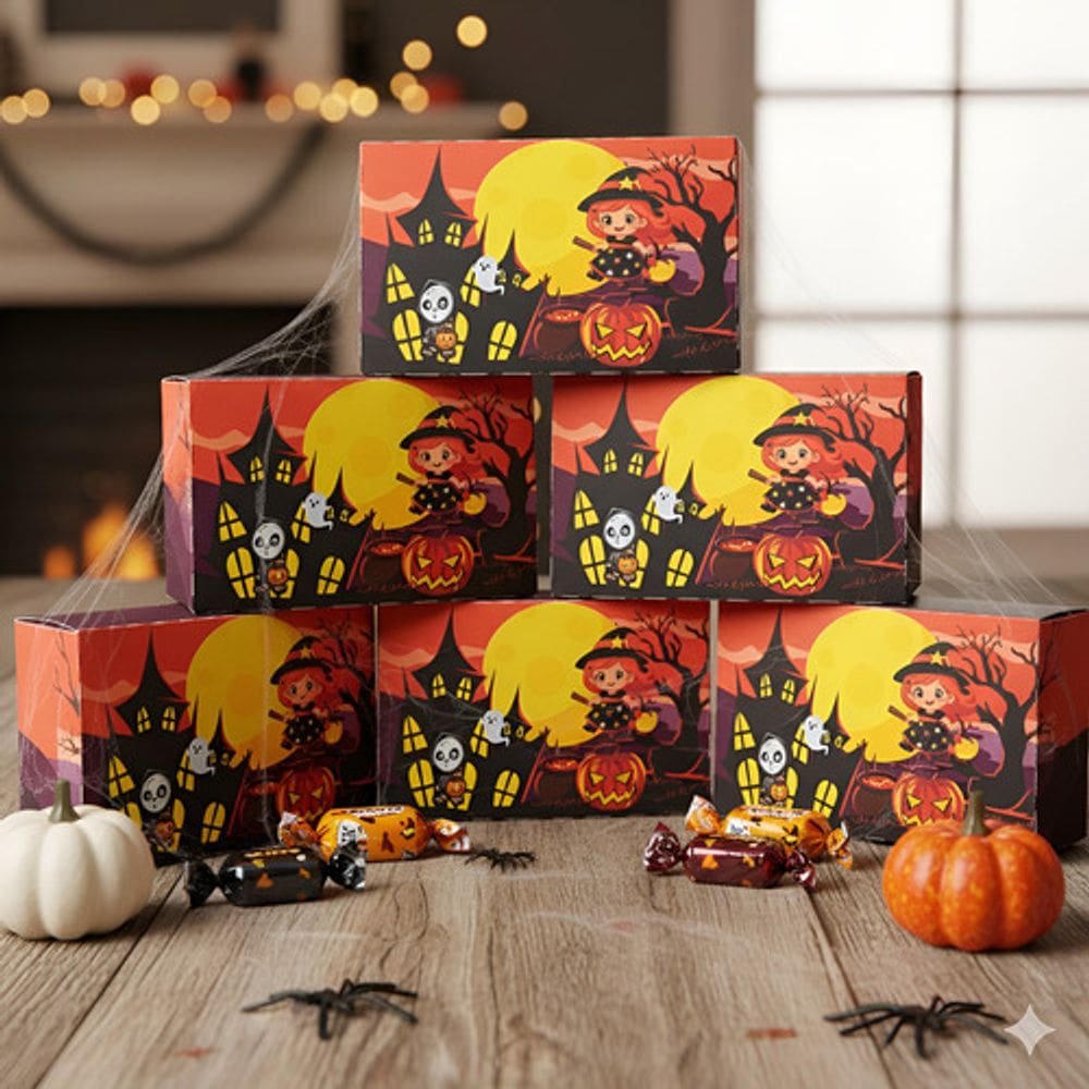 50 Caixinhas Festa Infantil Halloween Dia das Bruxas