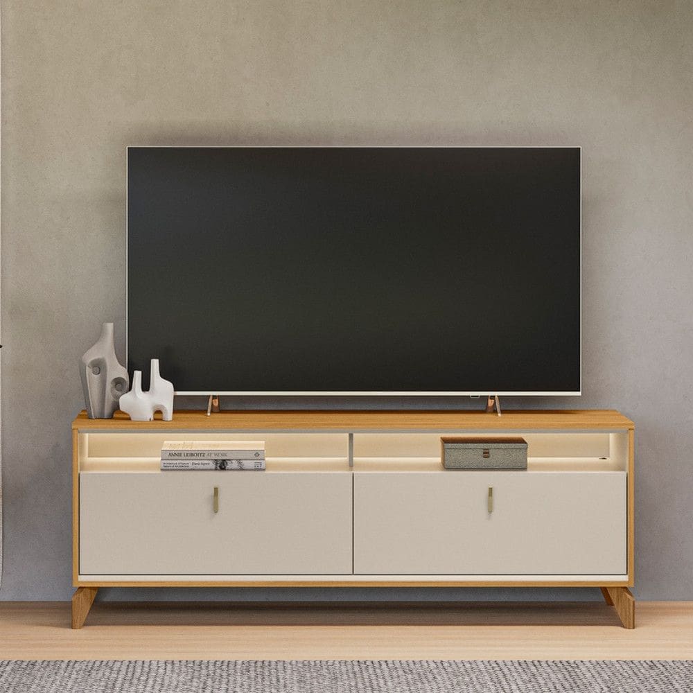 Rack para TV até 70 Polegadas com LED 2 Portas Dubai 16 Linea Brasil