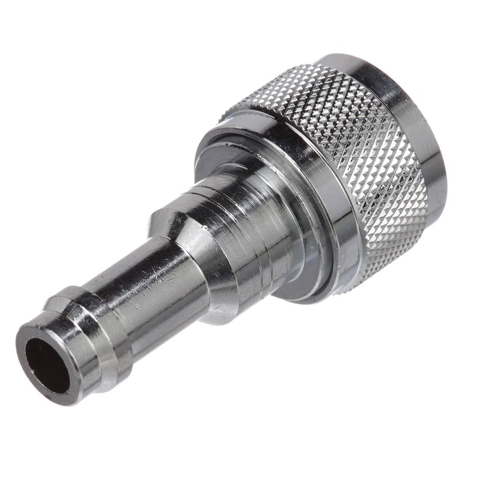 Encaixe de mangueira Attwood 8884-6 Chrome 3/8” Barb