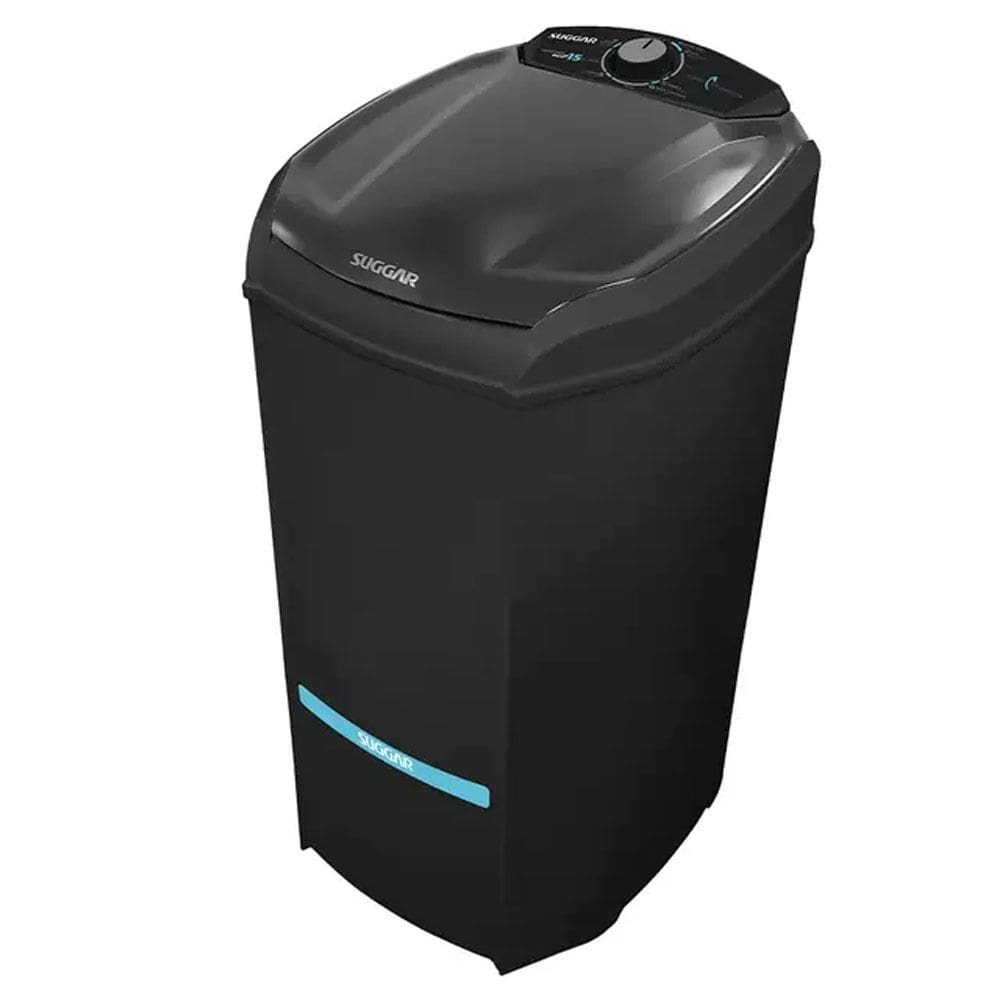 Máquina de Lavar Suggar LavaMax Eco 15kg Semiautomática Filtro de Fiapos LE152 - Preto 110V