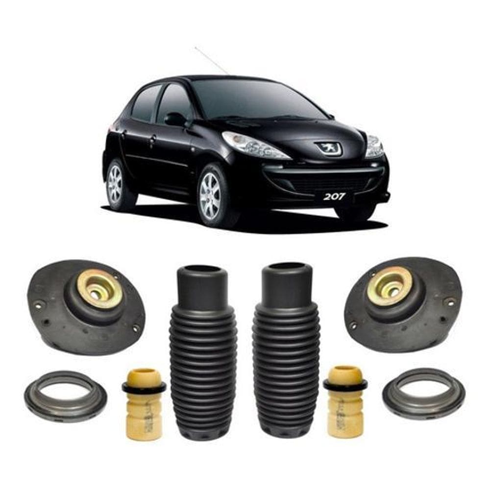 2 Kit Batente Coxim Dianteiro Peugeot 207 1.0 2012 2013 2014