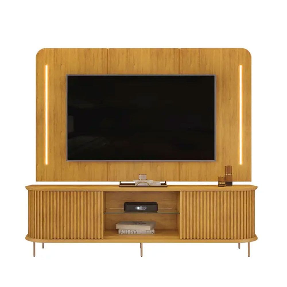 Rack com Painel Atlas para TVs até 75 Polegadas MDF 2 Portas DJ Móveis