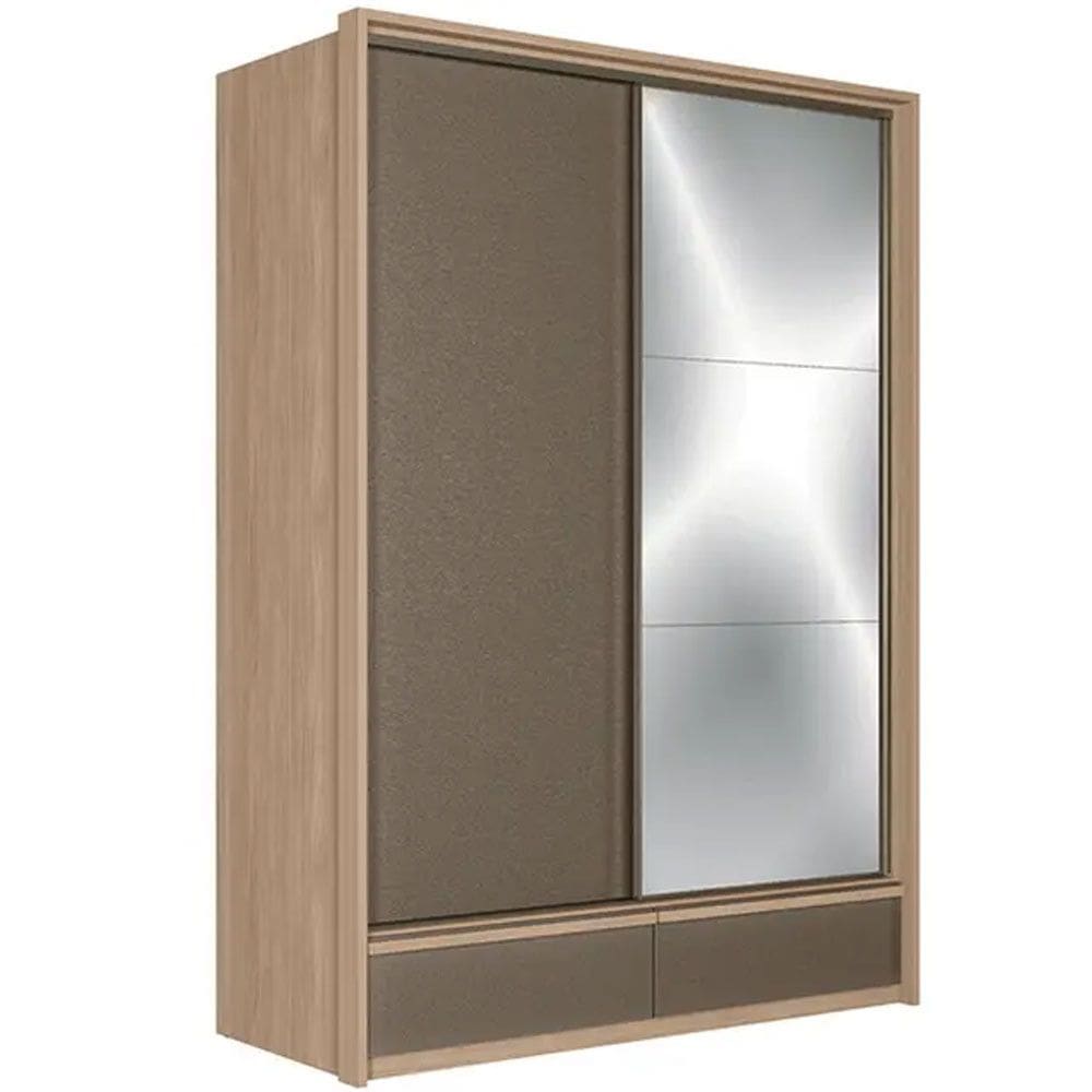 Guarda Roupa Solteiro Volpe 2 Portas Correr 2 Gavetas Santos Andirá