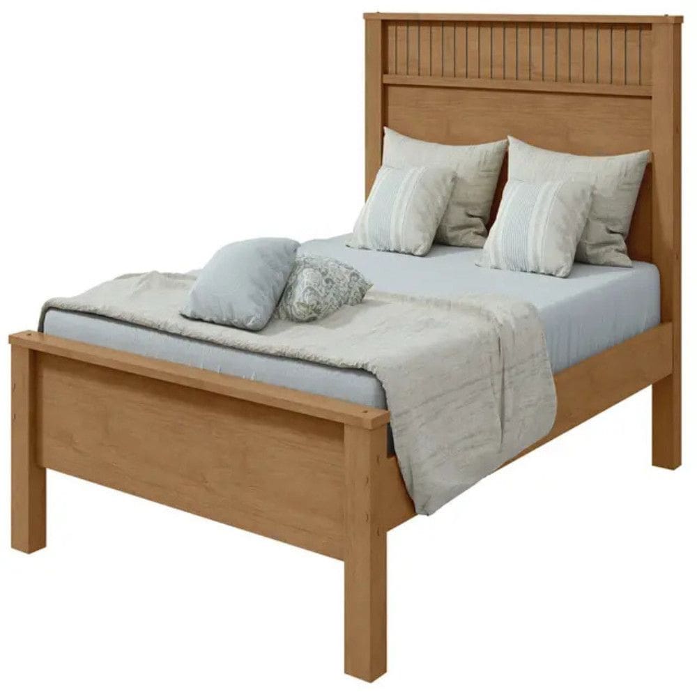 Cama Casal Athenas MDP e MDF Cabeceira Alta Lopas