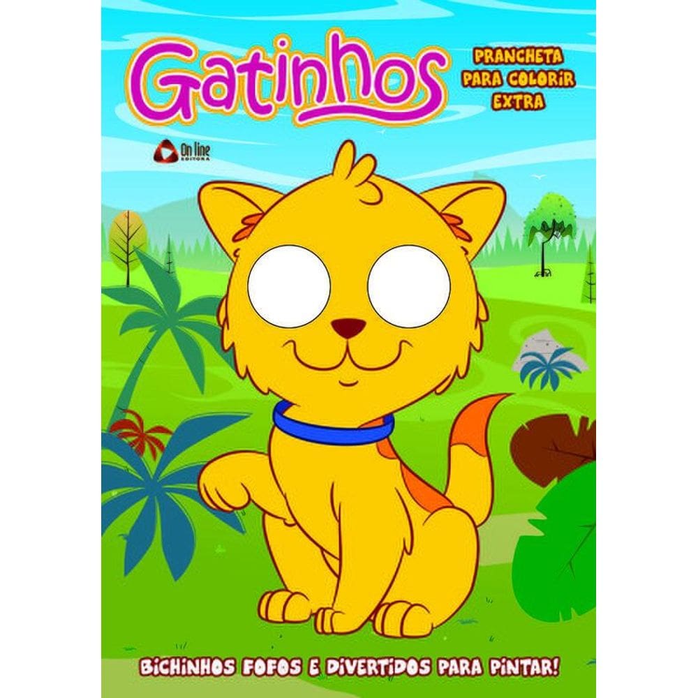 Livro Prancheta para Colorir Extra - Gatinhos