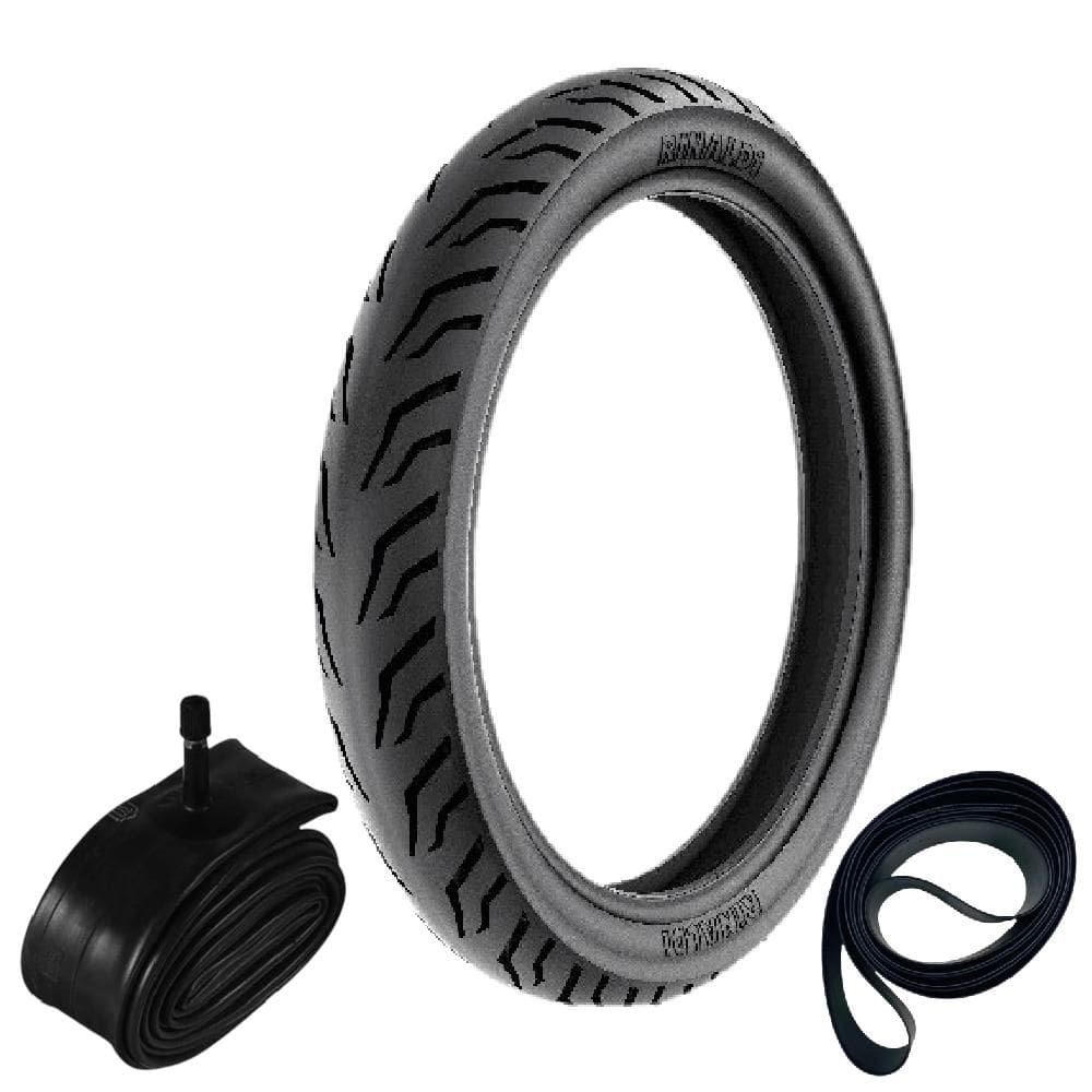 Pneu Balão Bis Pop 110/80-14 59p Ss48 Rinaldi Mais Largo + Câmara + Cinta