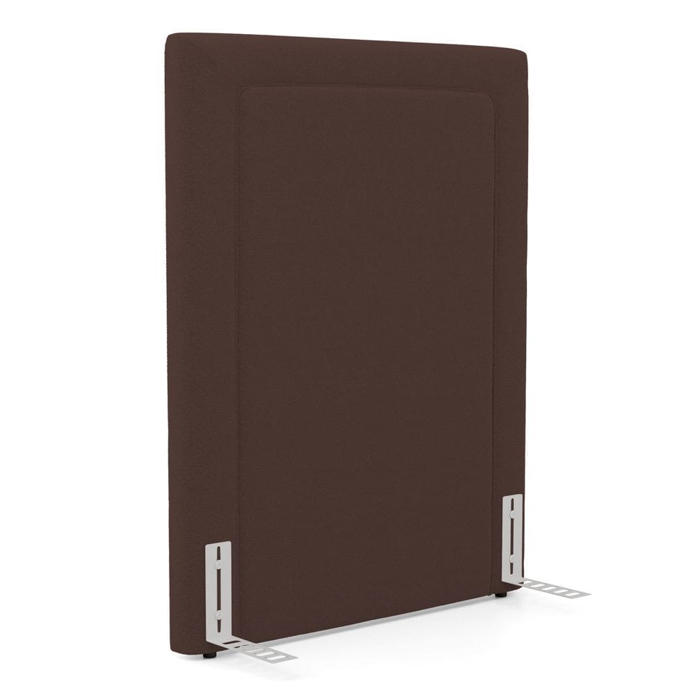 Cabeceira Cama Box Solteiro Alba 90cm com Frame Bouclé Marrom - Abmaza