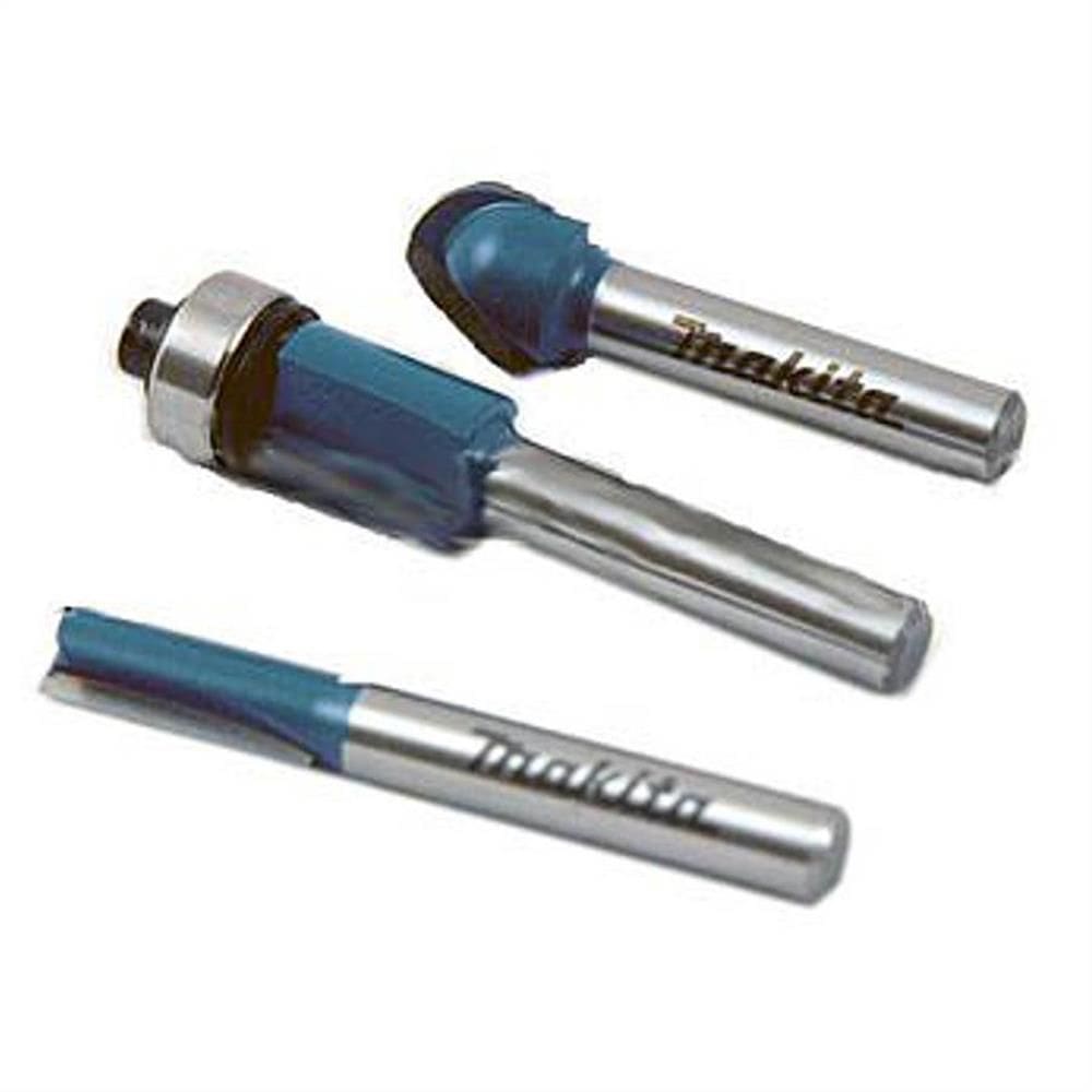 Jogo de Fresa 1/4”” Com 3 Peças - D16461 - MAKITA