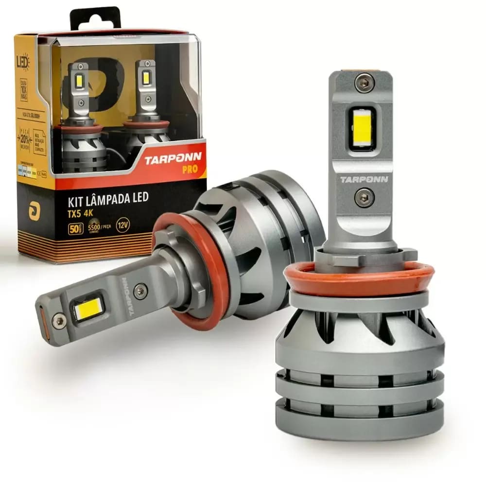 Kit Lâmpadas Led Tarponn TP-6417 TX5 Pro H8/H9/H11/H16-A 50w