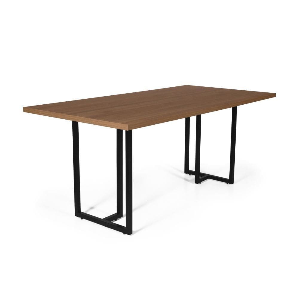 Mesa de Jantar Retangular Industrial 6 Lugares 160x90cm Atos