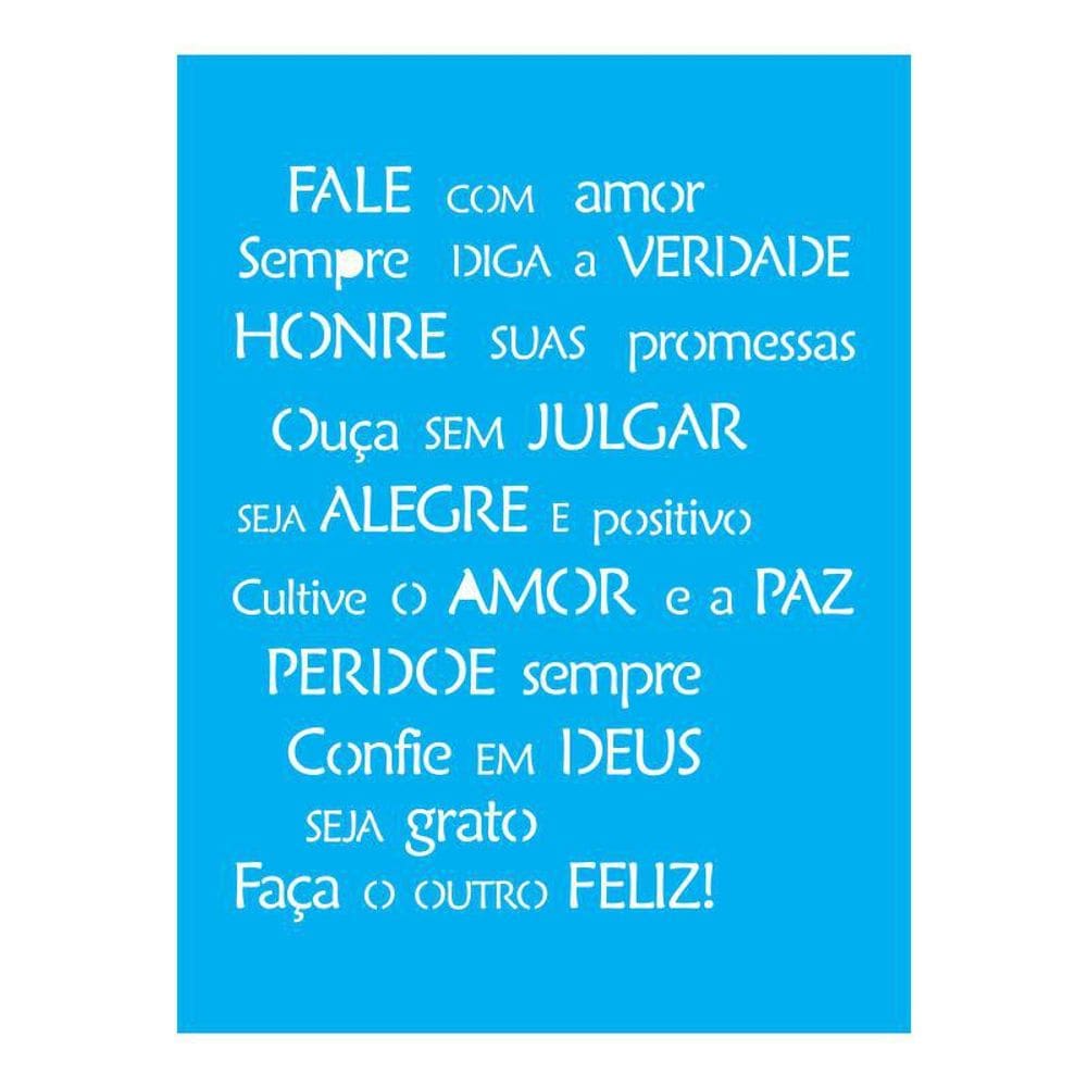 Stencil Tamako Frases - 15X20Cm - Ref A2253