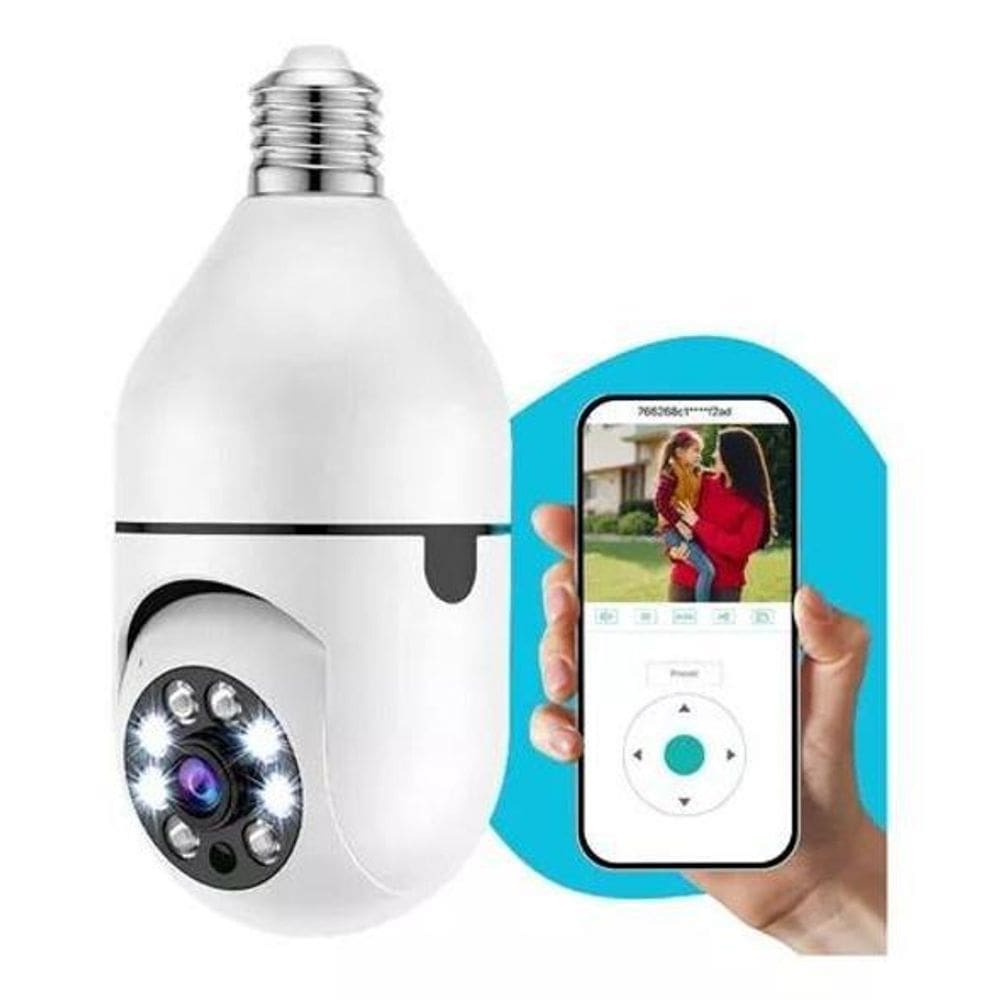 Monitoramento Interno E Externo: Câmera Wifi Lâmpada