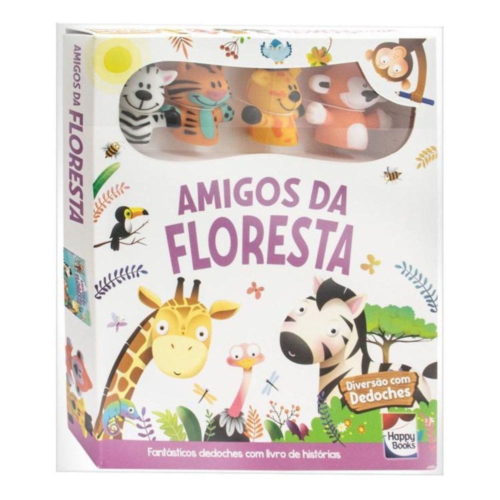 Livro Diversão Com Dedoches: Amigos Da Floresta Happy Books