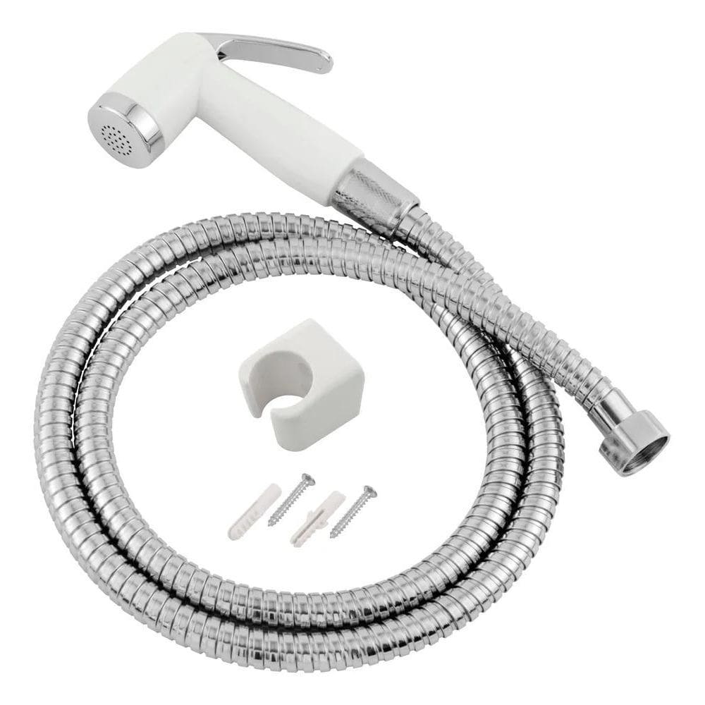 Kit Ducha Higiênica Mangueira Inox 1,20 Chuveirinho Branco
