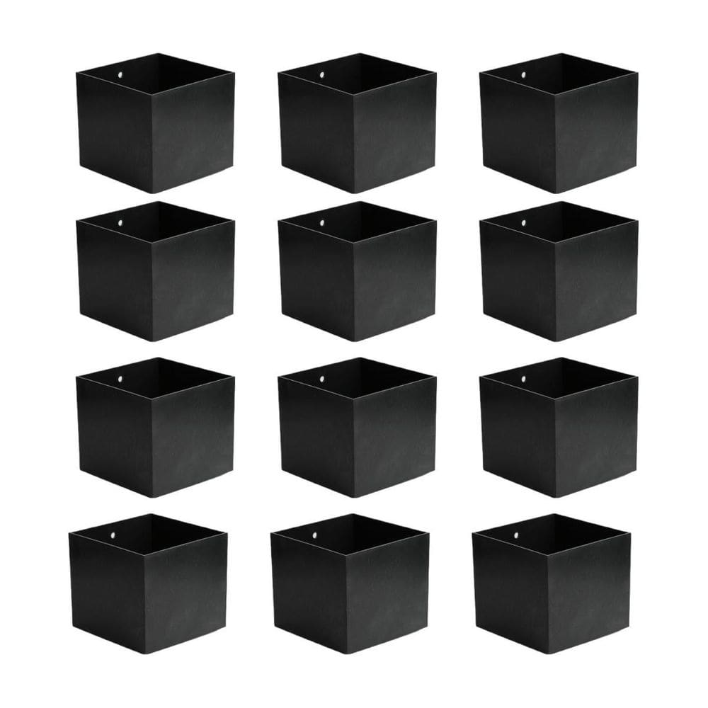 Kit 12 Vasos Decorativo Cachepot Pequeno Preto