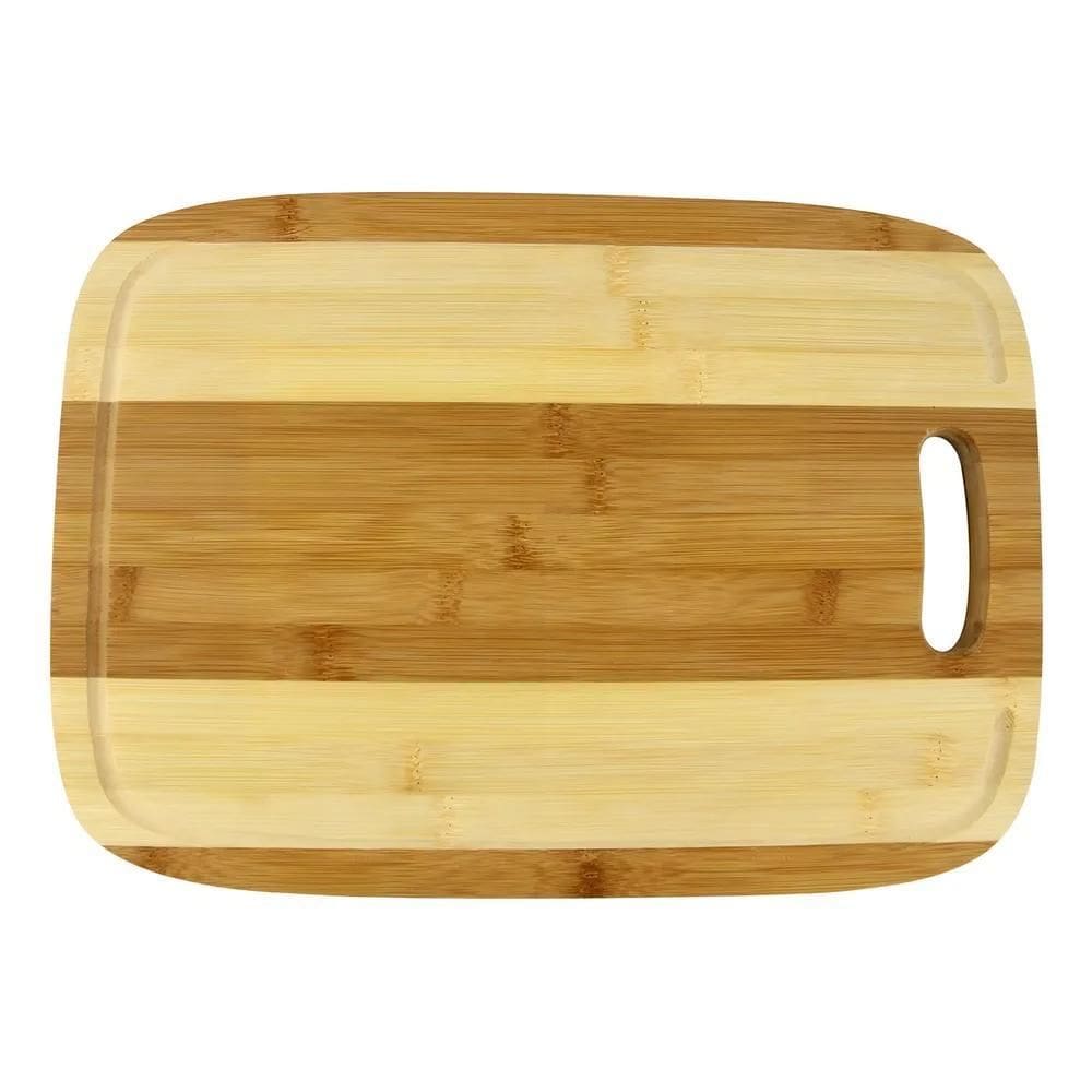10X Tábua De Bambu Para Corte Churrasco Legumes Com Pegador-