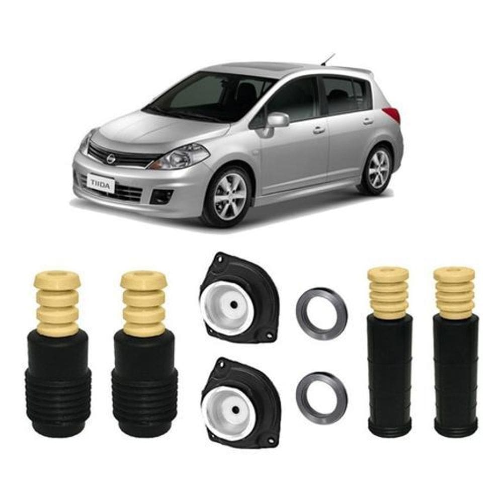 Kit Coxim Dianteiro Batente Traseiro Tiida 2010 2011 2012 13