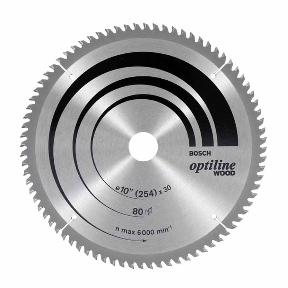 Disco Serra Circular Optiline Wood 254X30Mm 80D - Bosch