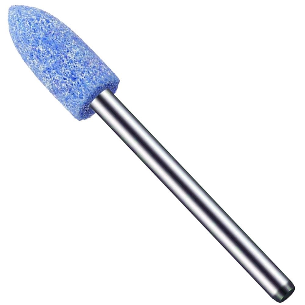 Ponta Montada 6Mm Rebolo Azul Bala Haste 3Mm Micro Retífica