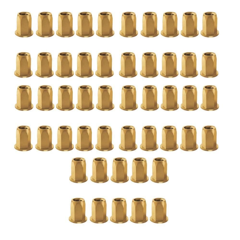 Porca Rebite Sextavada M6 Bicromatizado 50 Unidades