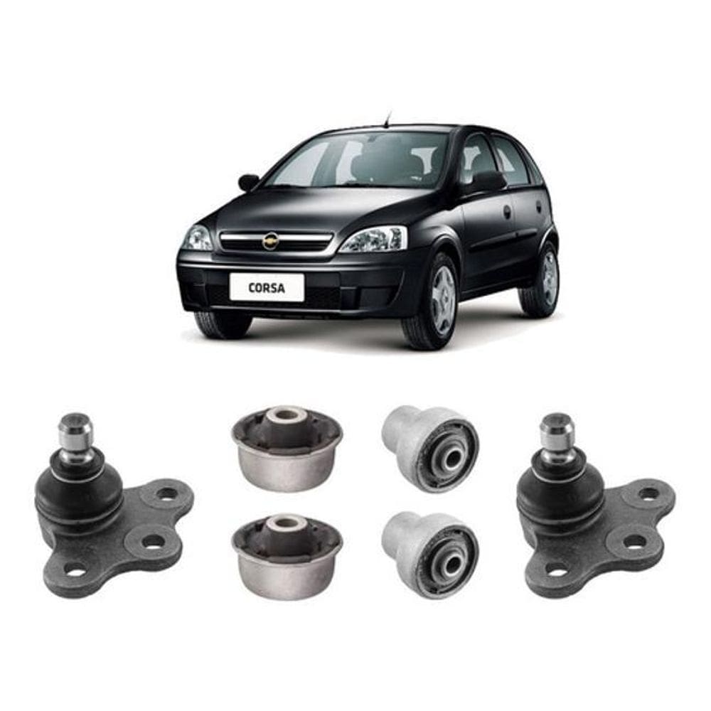 Kit Bucha + Pivô Suspensão Dianteira Gm Corsa 2002 2003 2004