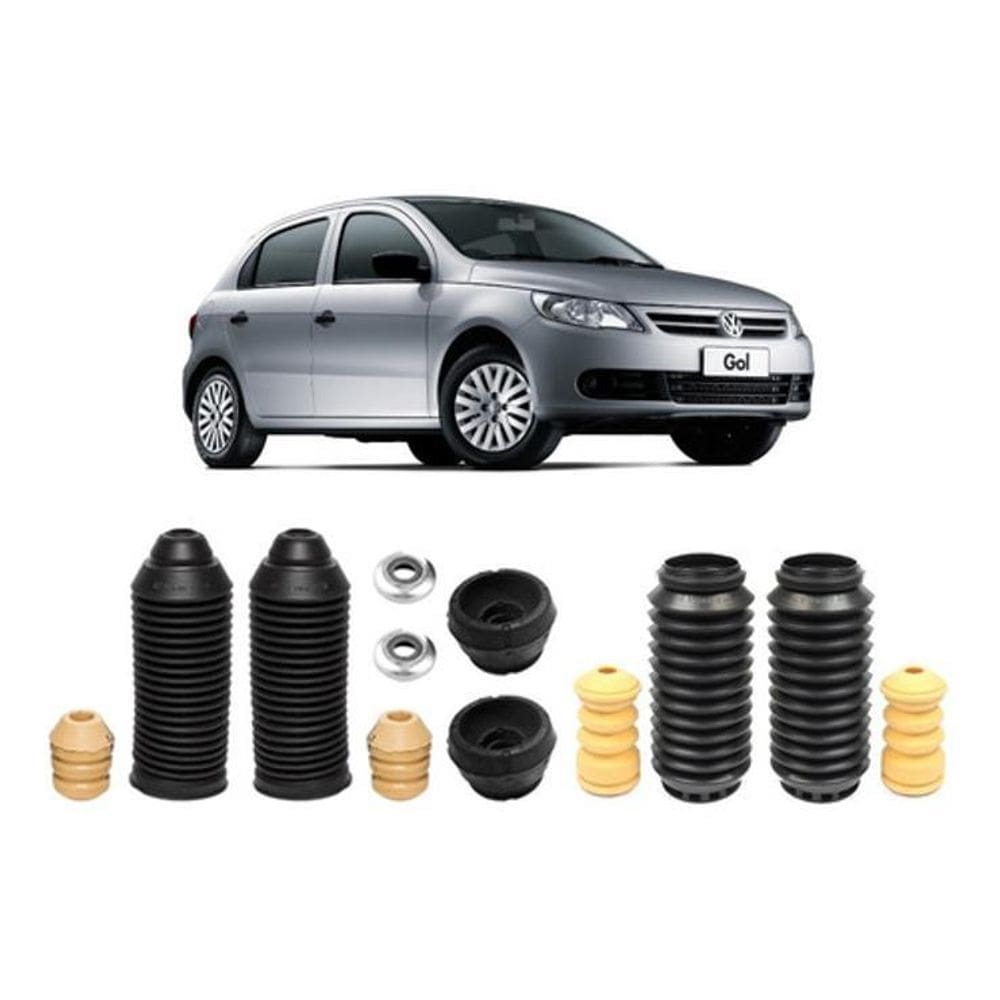 Par Kit Batente Dianteiro Traseiro Gol G5 2008 2009 2010 11