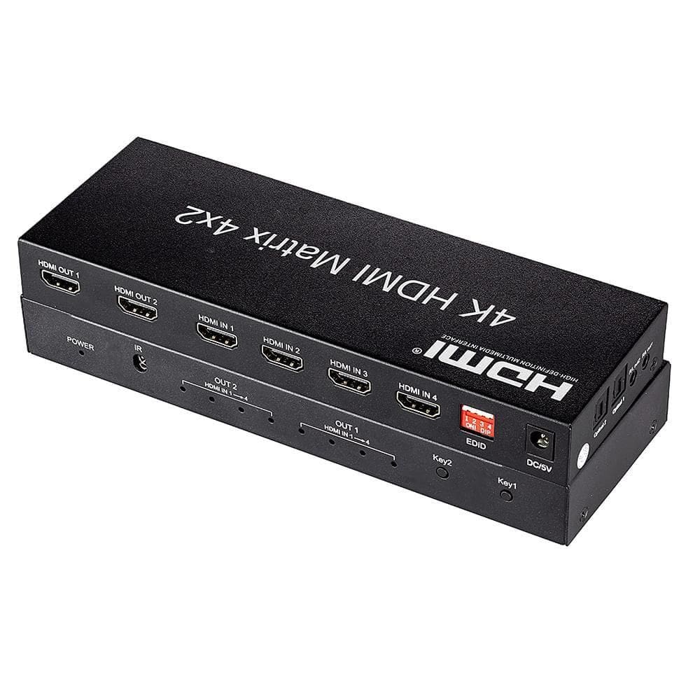 Switch Hdmi 4X2 Com Controle 2K, 4K, 3D E Full Hd