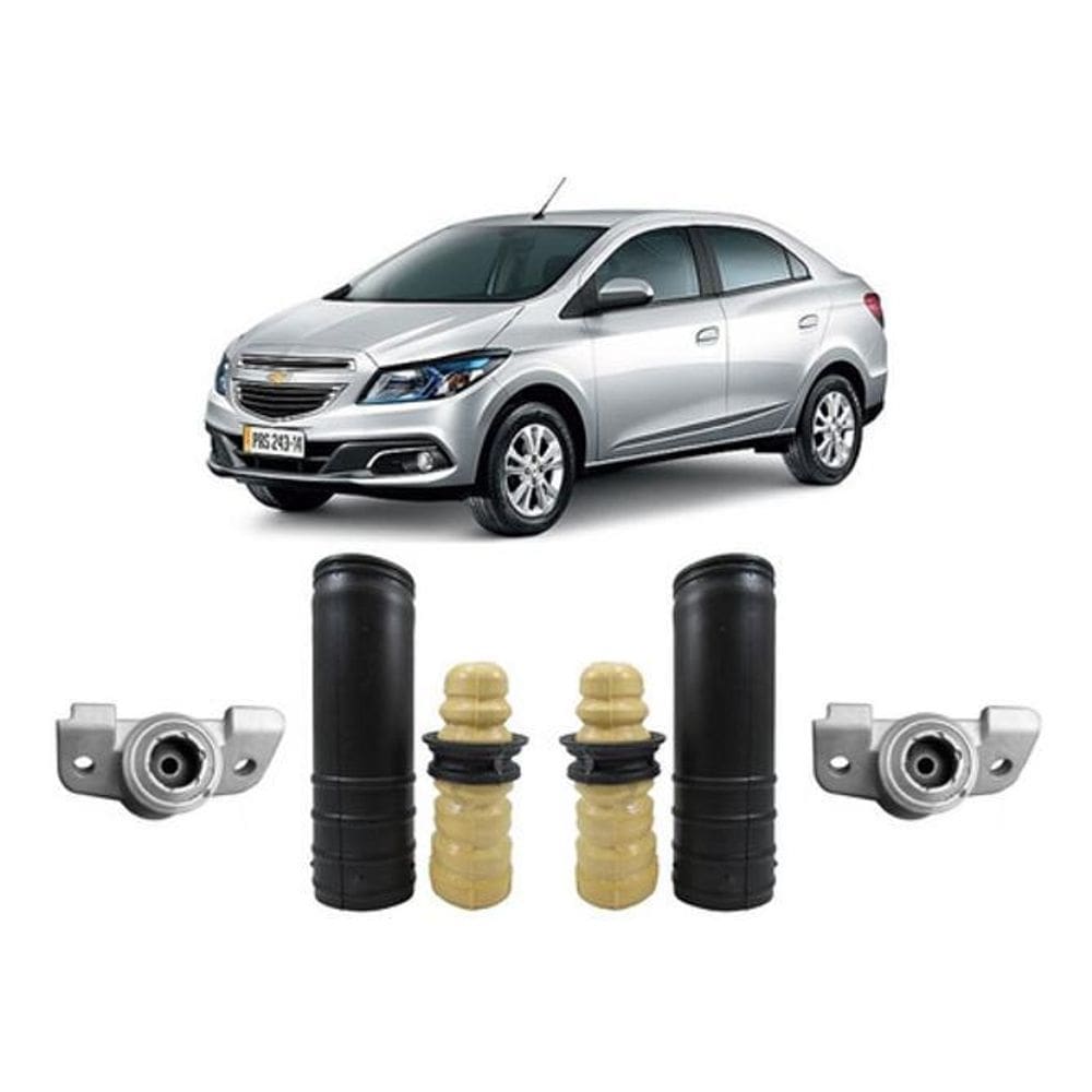 Par Kit Batente Coxim Traseiro Prisma 2013 2014 2015 2016