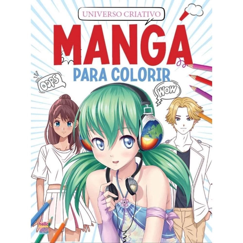 Mangá Para Colorir - Universo Criativo - Vermelho