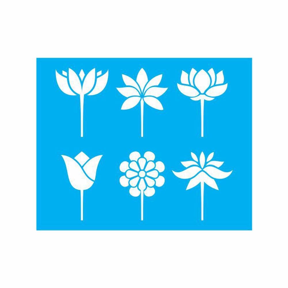 Stencil Tamako Flores - 20X25Cm - Ref 9026