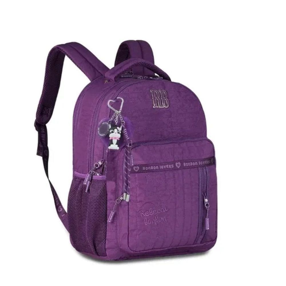Mochila Costas Rebecca Bonbon Bolsa Escolar Feminina - Roxo