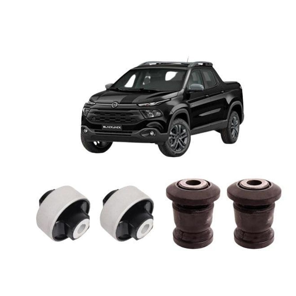 Kit 4 Bucha Bandeja Dianteira Fiat Toro 2016 2017 2018 2019