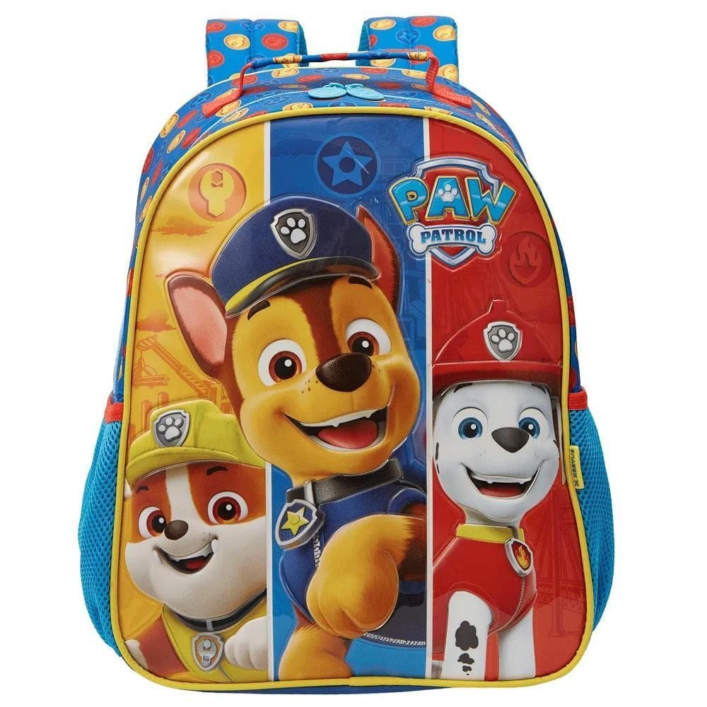 Mochila De Costas Escolar Infantil Paw Patrol Unissex Luxo