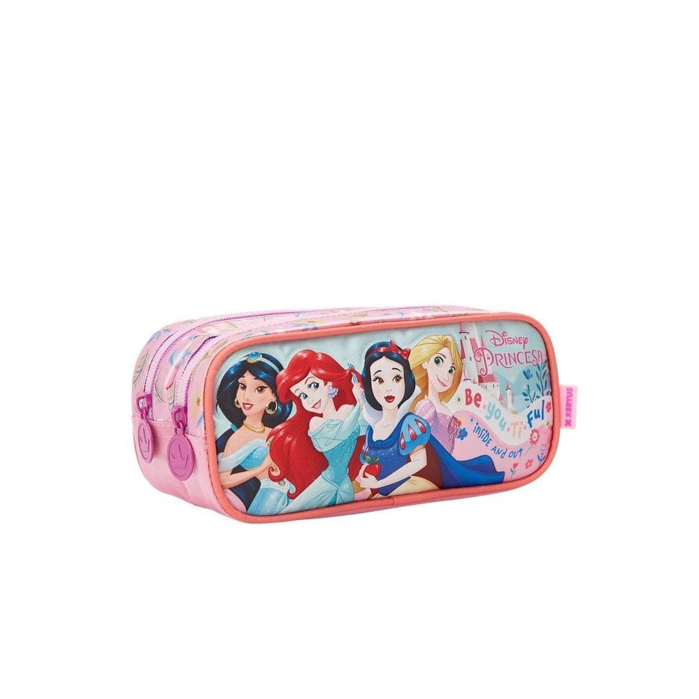 Estojo Duplo Infantil Princesas Disney Bolsa Escolar Grande