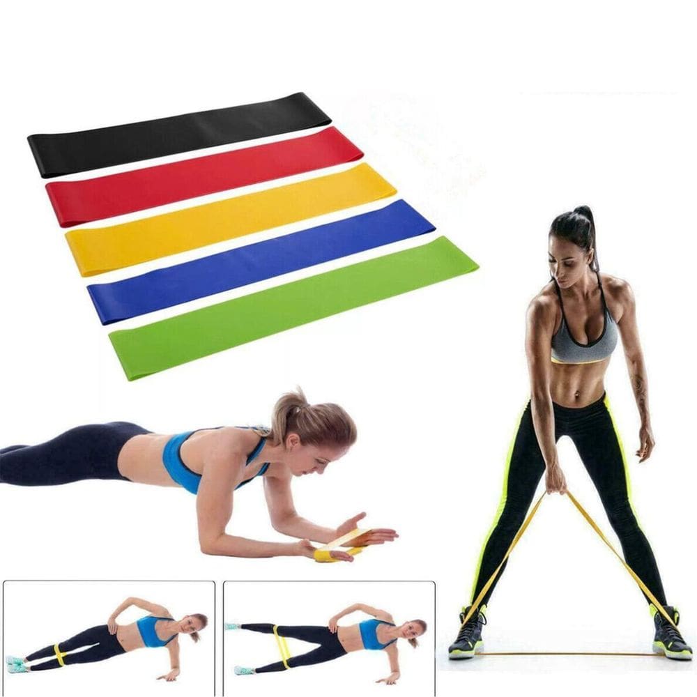 5 Faixas Elástica Exercício Casa Academia Fortalece Perna