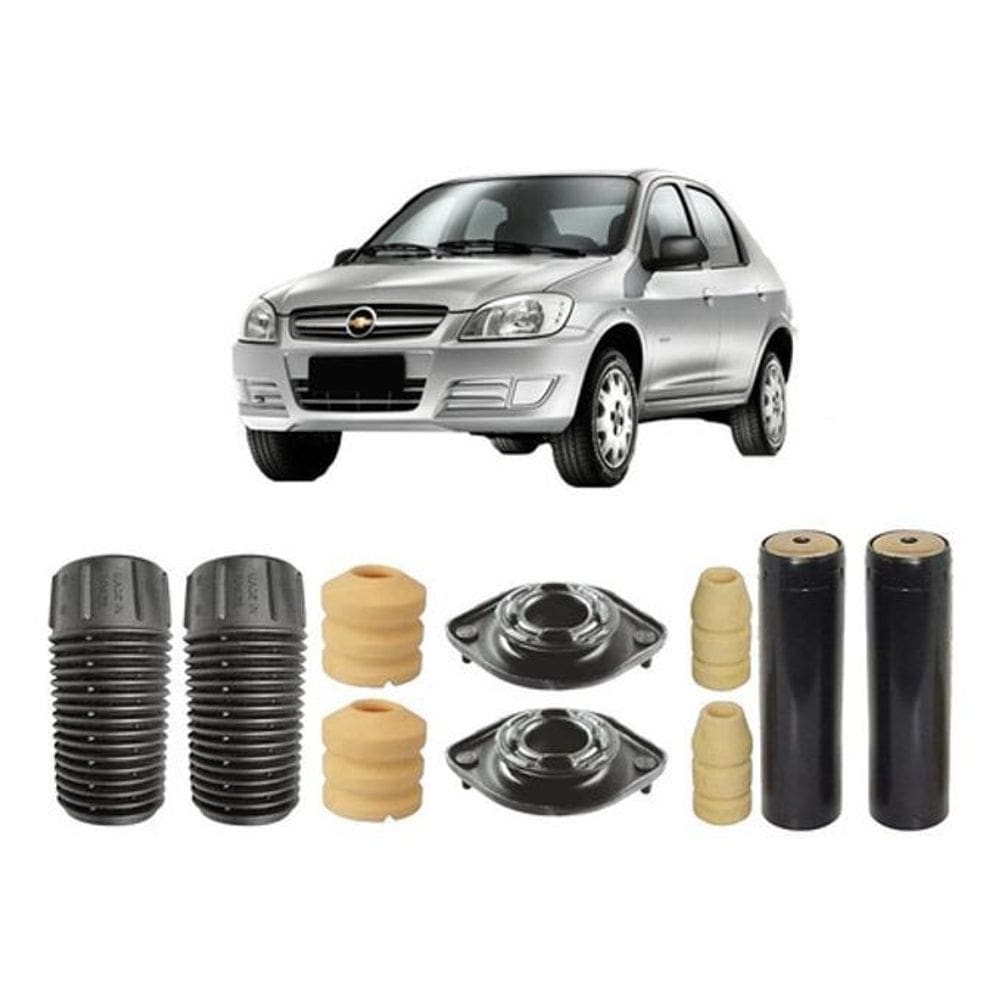 Kit Batente Suspensão Dianteira Traseira Prisma 2007 2008 09
