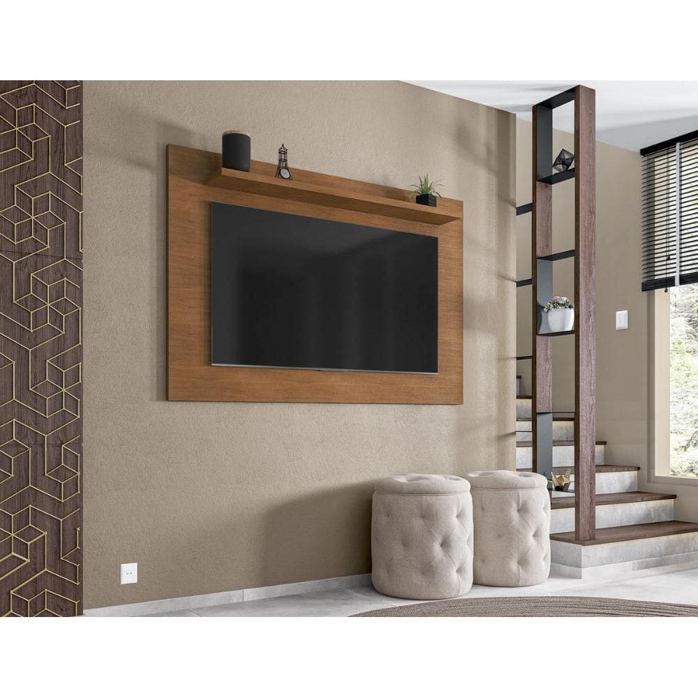 Painel Safira 1.35 com prateleira P/ TVs ate 50`` Off White