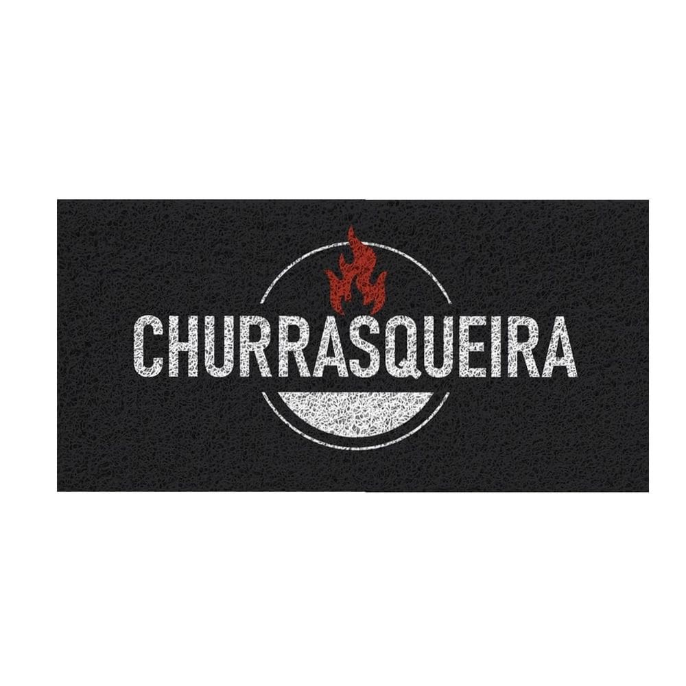 Tapete Capacho Churrasqueira 80X40Cm Vinílico Área Churrasco