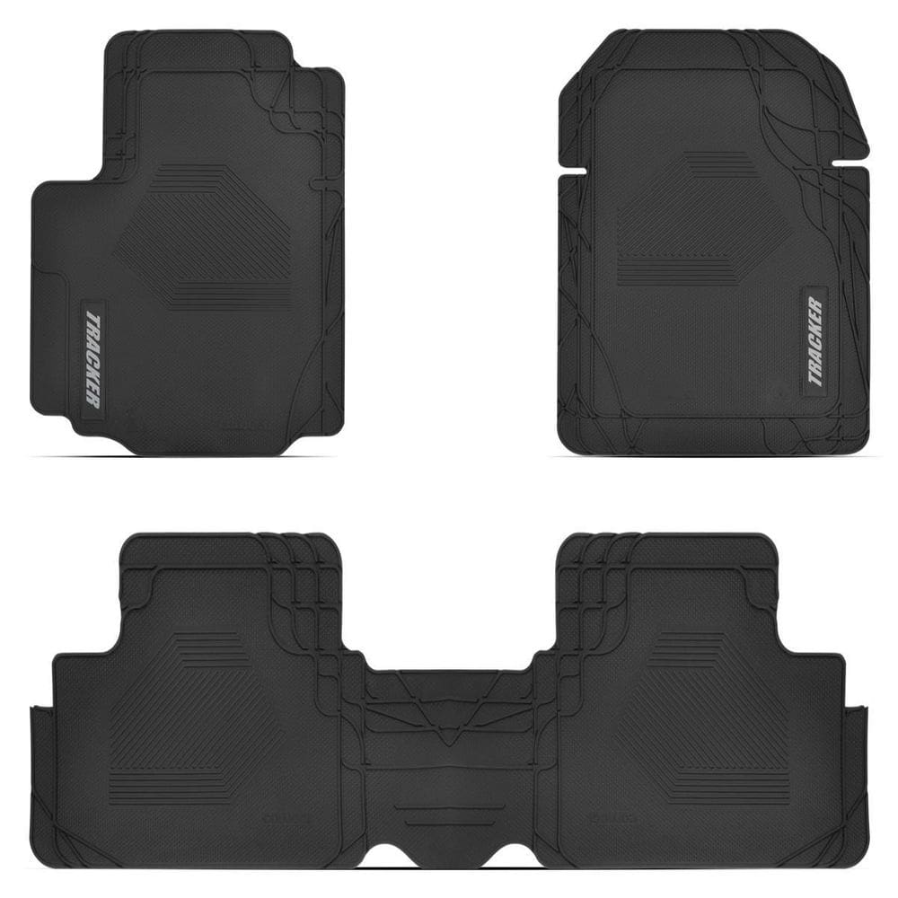 Tapete Borracha 3 Peças Borracha Preto Tracker 2020 2021